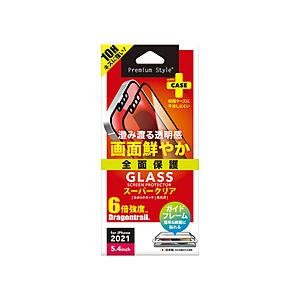 PGA iPhone 13 mini対応 5.4inch 液晶全面保護ガラス スーパークリア Pre...