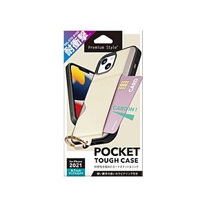 PGA iPhone 13 対応 6.1inch 2眼 ポケット付 ハイブリッドタフケース ベージュ...