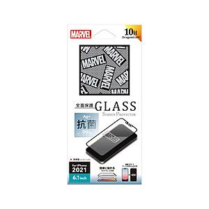 PGA iPhone 13 / 13 Pro対応 6.1inch 2眼・3眼兼用 抗菌液晶全面保護ガ...