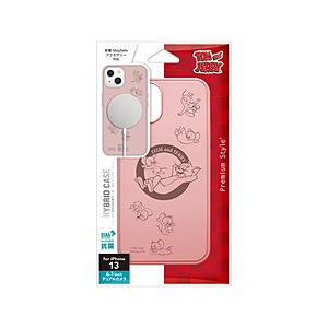 PGA iPhone 13用 MagSafe対応 抗菌ハイブリッドケース　トムとジェリー/ピンク P...