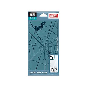 PGA iPhone 14 Plus 6.7インチ　ガラスフリップケース　スパイダーマン Premi...