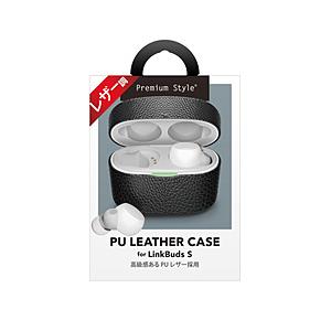PGA LinkBuds S用　PUレザーケース Premium Style ブラック PG-LS9...