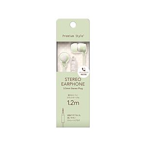PGA イヤホン　カナル型 Premium Style グリーン PG-SECE1GR3 ［φ3.5...