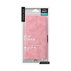 PGA iPhone 15 Plusフリップカバー Premium Style ダスティピンク PG...
