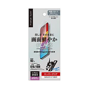 PGA iPhone 15 Plus/15 Pro Max ガイドフレーム付 液晶保護ガラス [スー...