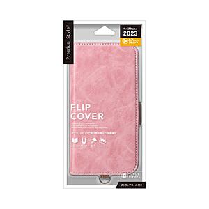 PGA iPhone 15 Pro Max フリップカバー Premium Style ダスティピン...