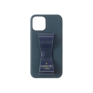 ランバン LANVIN en Bleu - Slim Wrap Case Stand ＆ Ring Ribbon 2-Tone for iPhone 13 mini [ Navy/Vintage Blue ]