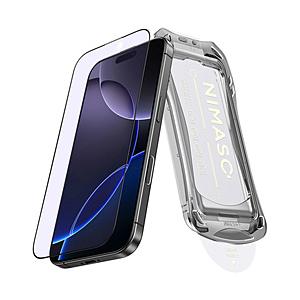 NIMASO iPhone 16 6.1inch ガラスフィルム ブルーライトカット35% 完全保護...