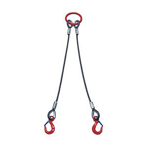 大洋製器工業 2本吊　ワイヤスリング　2t用×1m　2WRS 2T×1
