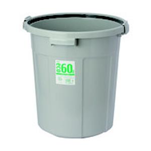 積水化学工業 エコポリペール丸型＃60本体  グレー PEN60H ［60L］