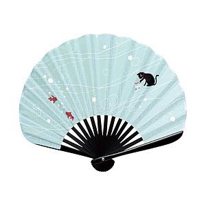 山二 扇子　涼あそび・ブルー