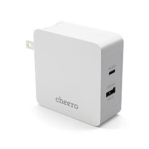 CHEERO ACアダプタ cheero ホワイト CHE-328-WH ［2ポート］