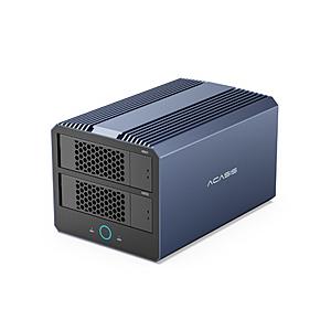 HDD/SSDケース USB-C+USB-A接続 4(2+2)Bay ハイブリッド HDD NVMe...