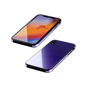 IO DATA(アイオーデータ) iPhone XR 6.1インチ用 ガラス+TPU+アルミ複合素材ケース　バイオレット BKS-IP18MTGGAVL 【864】 [振込不可]