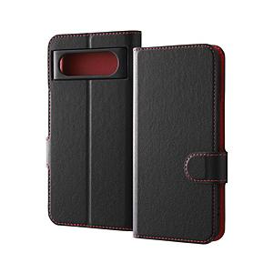 レイアウト Google Pixel 8 耐衝撃 手帳 マグネット  ブラックレッド RTGP8EL...