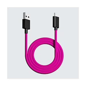 PWNAGE ウルトラカスタム ワイヤレス用 USB-C ⇔ USB-Aケーブル [1.8m]  ネオンピンク pw-usb-type-c-paracord-cable-neon-pink｜y-sofmap