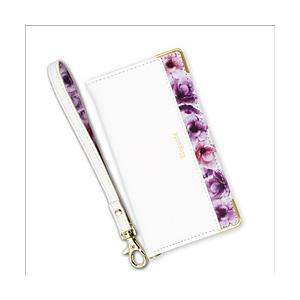 近通 iPhoneSE2/8/7対応　手帳型ケースエレガンテ フラワー BL-IPH8-01WH ホ...