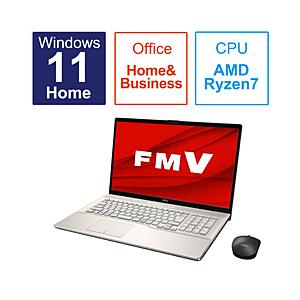 ノートパソコン FMV LIFEBOOK NH77/H1 シャンパンゴールド FMVN77H1G ［17.3型 /Windows11 Home /AMD Ryzen 7 /メモリ：8GB /SSD：512GB /Office HomeandBusi…｜y-sofmap