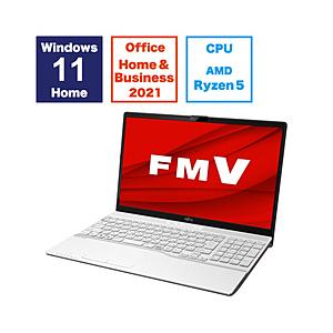 ノートパソコン FMV LIFEBOOK AH480/H プレミアムホワイト FMVA480HW ［15.6型 /Windows11 Home /AMD Ryzen 5 /メモリ：16GB /SSD：256GB /Office HomeandBus…｜y-sofmap