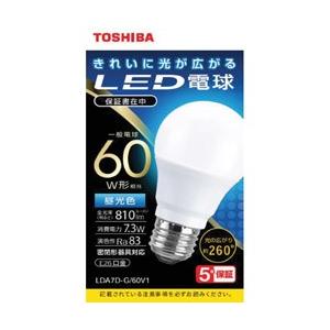 TOSHIBA(東芝) LED電球　全方向　昼光色　60W形相当　LDA7D-G/60V1