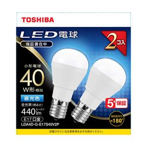 TOSHIBA LED電球 口金E17 ミニクリプトン形 調光非対応 全光束
