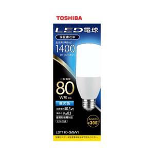 TOSHIBA(東芝) LED電球（T形）80W形相当 　昼光色　口金E26 LDT11D-G/S/...