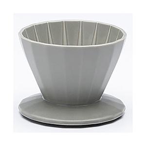 京陶窯業 KAKU-KAKU（KYOTOH）COFFEE DRIPPER 2CUPS  オリーブグレ...