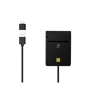AREA 接触型ICカードリーダー USB-C＋USB-A接続 (Mac/Windows11対応) ...