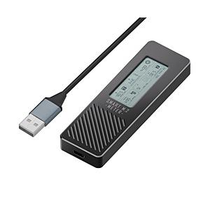 AREA SSDケース USB-A接続 SMART表示機能(Mac/Windows11対応) ブラッ...