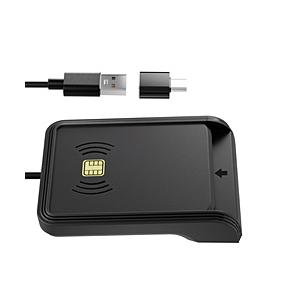 AREA 接触・非接触両用ICカードリーダー USB-C＋USB-A接続 (Mac/Windows1...