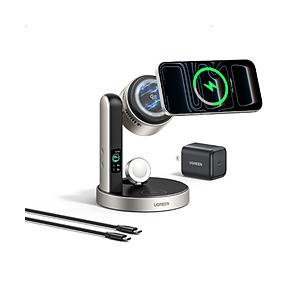 UGREEN UGREEN MagFlow Pro 3-in-1 冷却機能付きワイヤレス充電器   ...