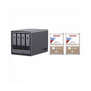 UGREEN UGREEN NASync DXP4800 Plus + 東芝HDD N300 4TB...