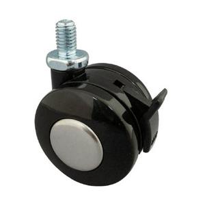 東信製作所 ねじ込み双輪キャスター　50径　自在ストッパー付　TS50BM10XP1.5