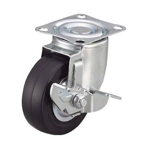 ワコーパレット エアーキャスター（自在車ストッパー付）　100mm　ゴム車　ALG100RHDS