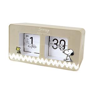 フィールドワーク スヌーピー パタパタクロック スヌーピー ベージュ PNC001-2BE