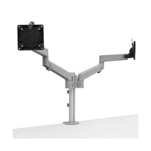 アーキサイト Lima ポストマウント式 デュアルモニターアーム グレー 簡単設置 軽量 保証12年 CBS Lima Dual Grey