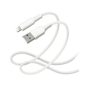 オズマ ［USB-A to Lightning］シリコン素材で超やわらかくて切れにくいタフケーブル ...