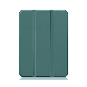 アイキューラボ iPad mini（第6世代）用 ペンシル収納付き レザーケース  グリーン IQ-...