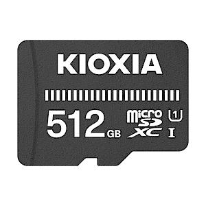 KIOXIA microSDXC/SDHC UHS-1 メモリーカード 512GB R50 KMUB...
