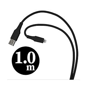 iPhone 充電ケーブル Type-A to ライトニングケーブル 1m MFi認証 シリコーン素...