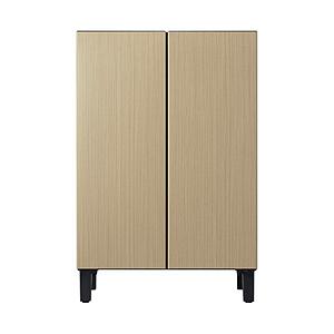 AQUA 家具冷蔵庫 LOOC（ルーク） グレージュウッド AQR-FD7P-C ［幅60cm /7...