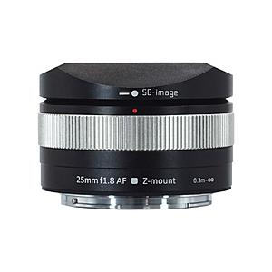SG-image SG-image AF 25mm F1.8 ニコンZマウント APS-C シルバー...