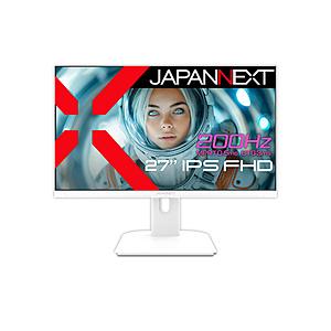 JAPANNEXT JN-IPS27G200F-W PCモニター  ホワイト ［27型 /フルHD(...