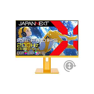 JAPANNEXT JN-IPS238G200F-HSP-YE ゲーミングモニター (200Hz) ...