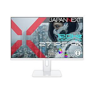 JAPANNEXT JN-IPS27G120U-HSPC6-W USB-C接続 ゲーミングモニター ...