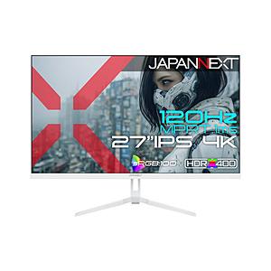 JAPANNEXT JN-IPS27G120U-W ゲーミングモニター  ホワイト ［27型 /4K...