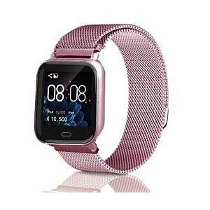 アリアス スマートウォッチ スクエア型 メッシュベルト ommix（オムミックス） ピンクゴールド ...