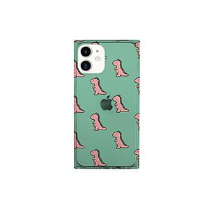 ROA iPhone 12 mini 5.4インチ対応 ソフトスクウェアケース　ザウルスパターン　グ...