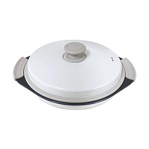 サクセスアジア レンジクッキング　丸鍋(丸浅型鍋)  ライトグレー SA037(LG)