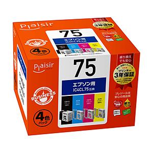 プレジール 互換プリンターインク [エプソン IC4CL75] 4色セット BPL-E75-4P